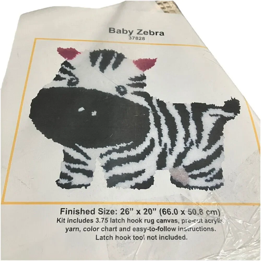 Shillcraft Baby Zebra Latch Hook Rug Kit